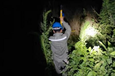 武漢市江夏區(qū)供電公司深夜維修10千伏梁小東線故障點(diǎn) 武漢市江夏區(qū)供電公司深夜維修10千伏梁小東線故障點(diǎn)