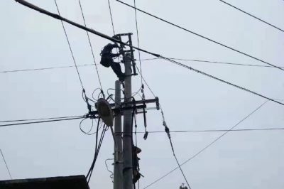 更換絕緣導(dǎo)線，拆除舊電桿，心里電桿，有效降低線路損耗
