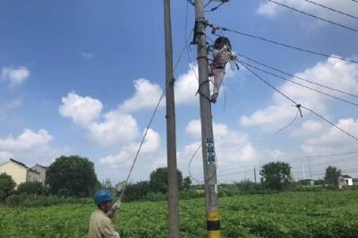 松陵供電所在新營1號變拆除存在安全隱患的廢舊線路 松陵供電所在新營1號變拆除存在安全隱患的廢舊線路