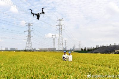 玉山鎮(zhèn)群南村使用無人機(jī)巡視500千伏玉石線 玉山鎮(zhèn)群南村使用無人機(jī)巡視500千伏玉石線