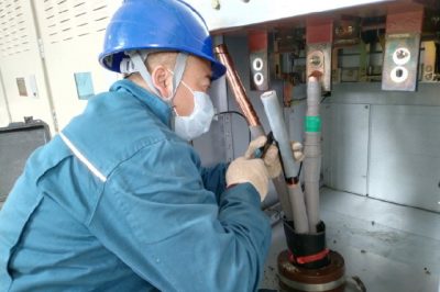 110千伏棠陰變電站開展10千伏配出線電纜改造 110千伏棠陰變電站開展10千伏配出線電纜改造