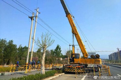 10千伏華王線王村東支線4基電桿進行整體遷移 10千伏華王線王村東支線4基電桿進行整體遷移