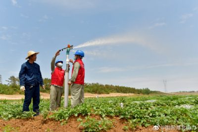 采用電氣化噴灌，節(jié)能又增收