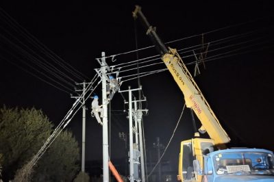 電力搶修忙，深夜不打烊